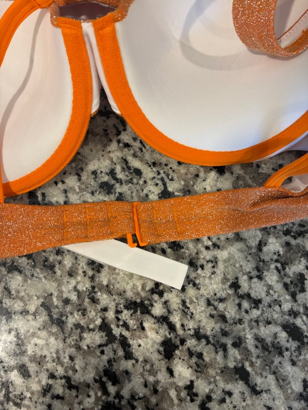 Victoria’s Secret Sparkly Orange Bikini Set NWT Small/Medium - Picture 3 of 7
